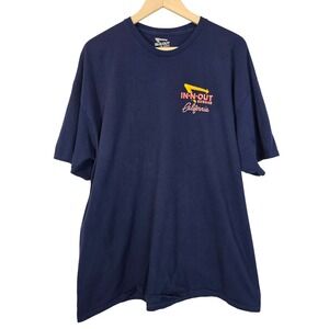 IN-N-Out Burger Food California Men's Blue Short Sleeve Graphic T-shirt Size XXL
